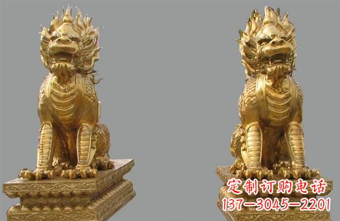 河源铸铜麒麟雕塑222