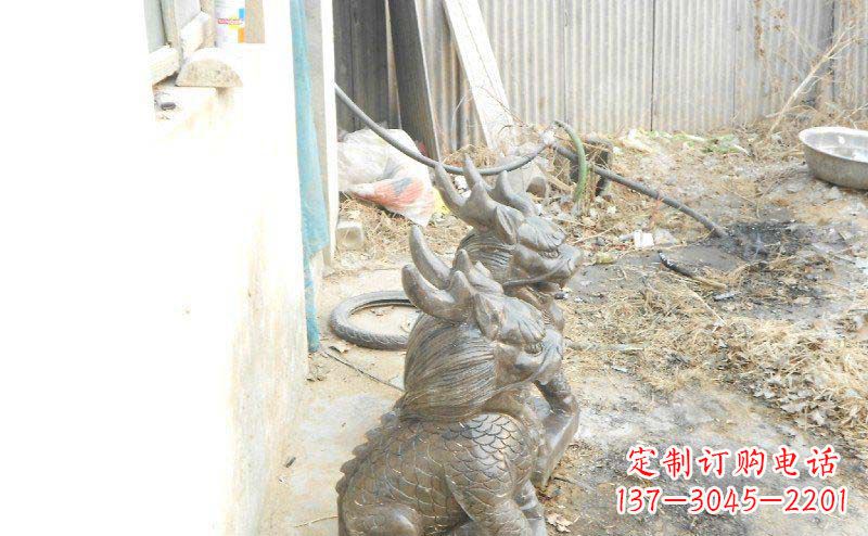 河源铸铜麒麟古代神兽铜雕