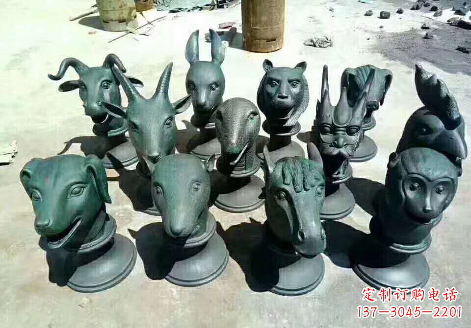 河源铸铜十二生肖动物雕塑