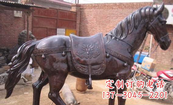 河源紫铜马公园铜雕