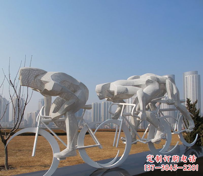 河源自行车比赛不锈钢雕塑