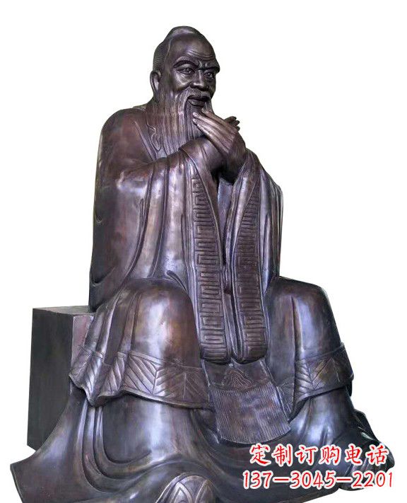 河源作揖孔子青铜像
