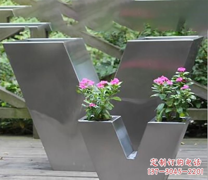 河源花盆不锈钢雕塑