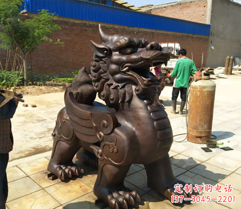 河源貔貅铸铜雕塑