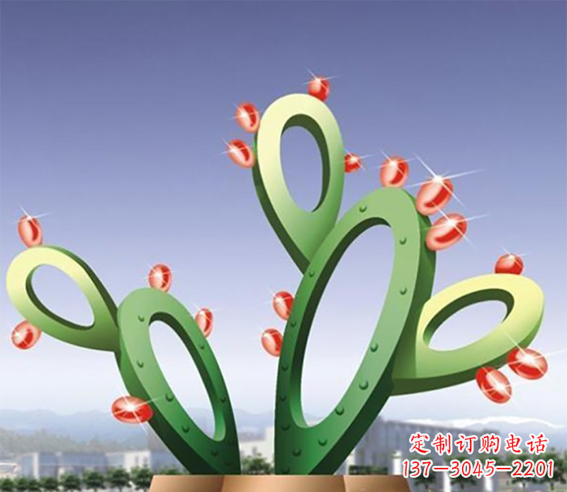 河源仙人掌不锈钢雕塑