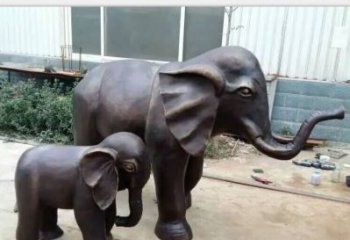 河源铸铜公园大象雕塑