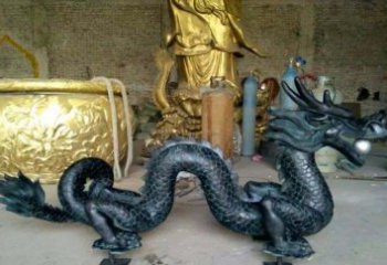 河源铸铜双龙戏珠广场铜雕