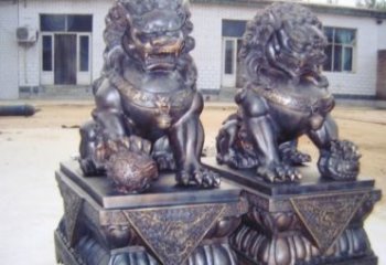 河源紫铜北京狮雕塑