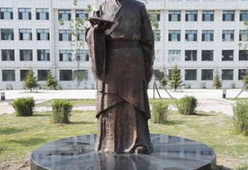 河源祖冲之校园铜雕-纯铜铸造中国古代历史名人著名数学家