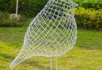 河源公园不锈钢镂空创意户外大型小鸟雕塑