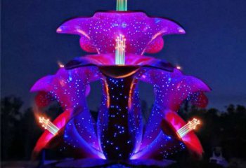 不锈钢泡桐花雕塑-河南兰考县家居广场植物花朵雕塑
